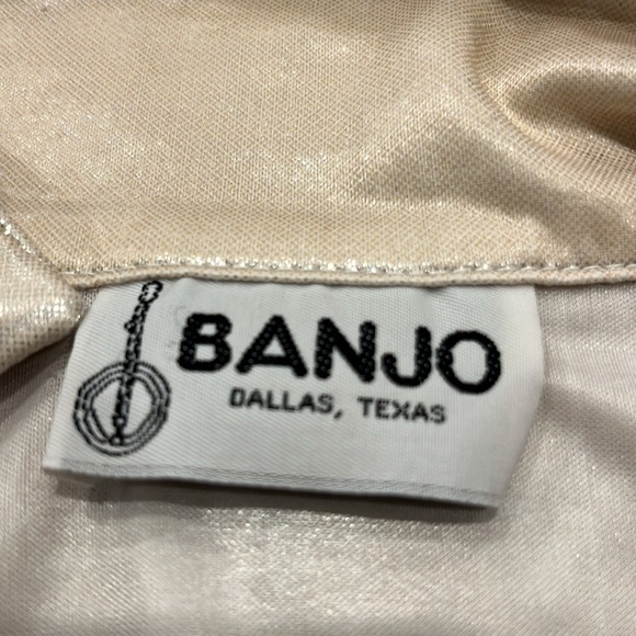 Vintage BANJO Women's Western Button-Up Shirt Coastal Cowgirl Metallic Size L - Picture 6 of 8